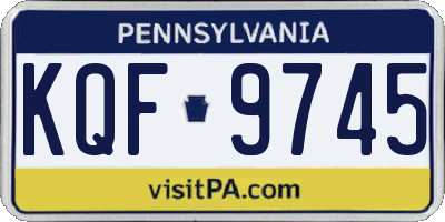 PA license plate KQF9745