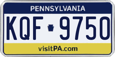 PA license plate KQF9750