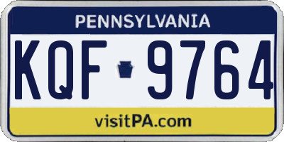 PA license plate KQF9764