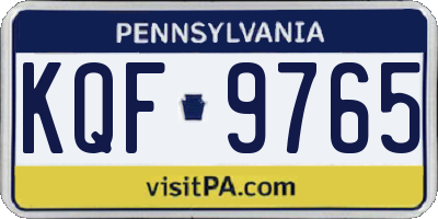 PA license plate KQF9765
