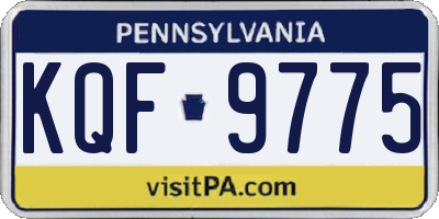 PA license plate KQF9775