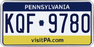 PA license plate KQF9780