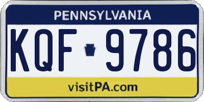 PA license plate KQF9786