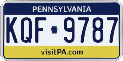 PA license plate KQF9787