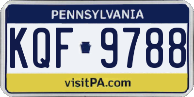 PA license plate KQF9788