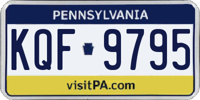 PA license plate KQF9795