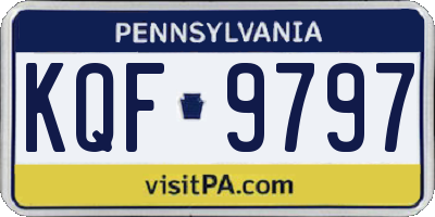 PA license plate KQF9797