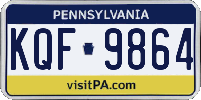 PA license plate KQF9864