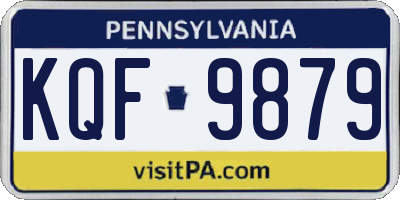 PA license plate KQF9879