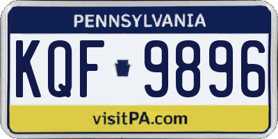 PA license plate KQF9896