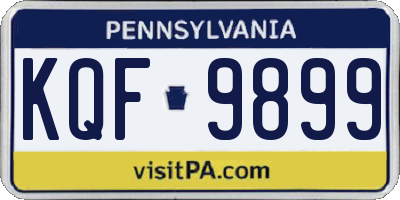 PA license plate KQF9899