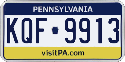 PA license plate KQF9913