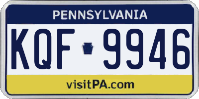 PA license plate KQF9946
