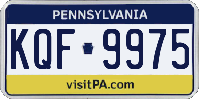 PA license plate KQF9975