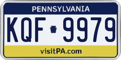 PA license plate KQF9979