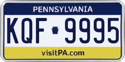 PA license plate KQF9995