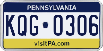 PA license plate KQG0306