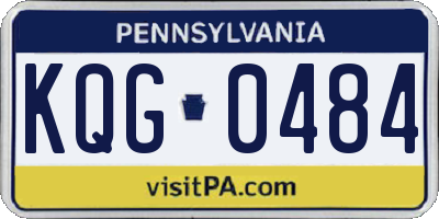 PA license plate KQG0484