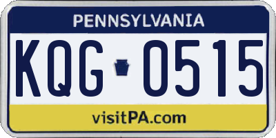 PA license plate KQG0515