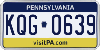 PA license plate KQG0639