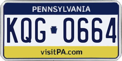PA license plate KQG0664