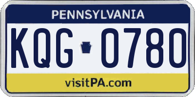 PA license plate KQG0780