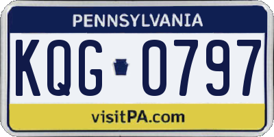 PA license plate KQG0797