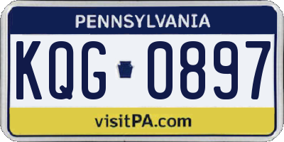 PA license plate KQG0897