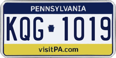 PA license plate KQG1019