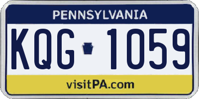 PA license plate KQG1059