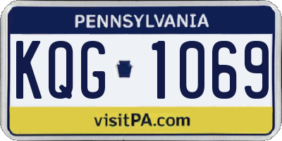 PA license plate KQG1069