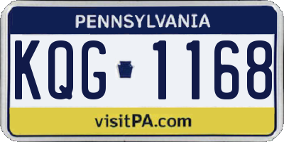 PA license plate KQG1168
