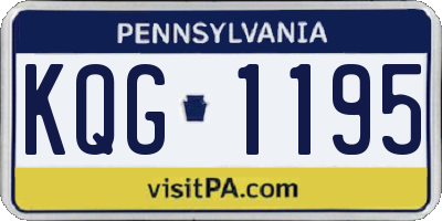 PA license plate KQG1195