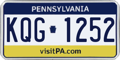 PA license plate KQG1252