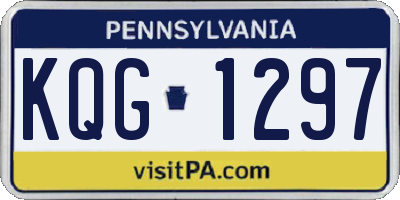 PA license plate KQG1297