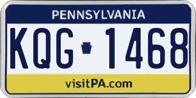 PA license plate KQG1468