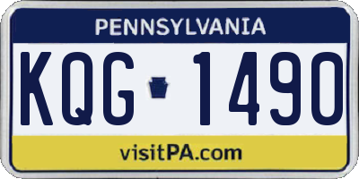 PA license plate KQG1490