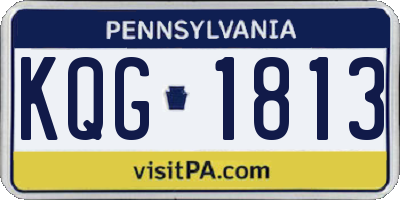 PA license plate KQG1813