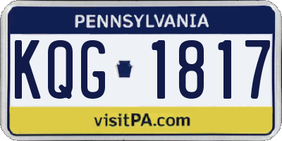 PA license plate KQG1817