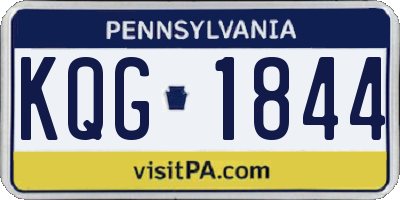 PA license plate KQG1844