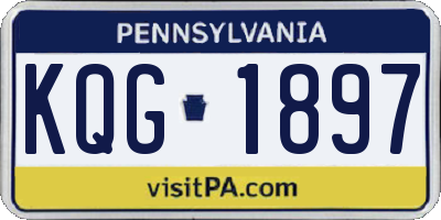 PA license plate KQG1897