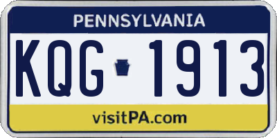 PA license plate KQG1913