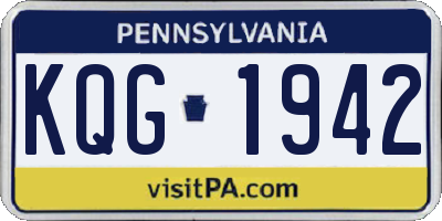PA license plate KQG1942