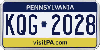 PA license plate KQG2028