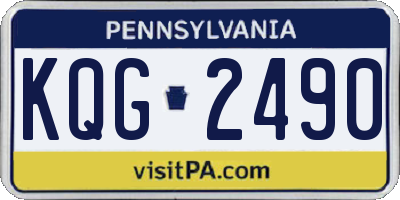 PA license plate KQG2490