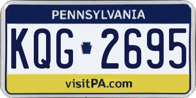 PA license plate KQG2695
