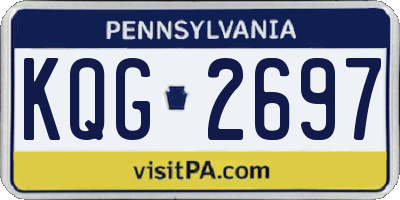 PA license plate KQG2697