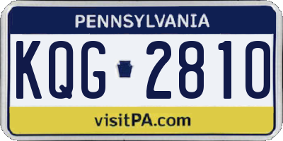 PA license plate KQG2810