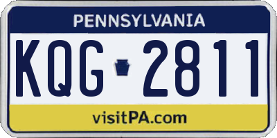 PA license plate KQG2811