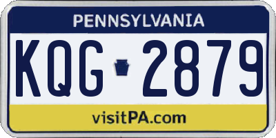 PA license plate KQG2879